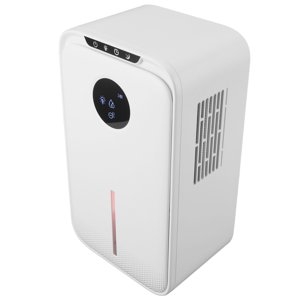 Déshumidificateur pour la maison, 800 Déshumidificateur FT avec arrêt automatique, 1.2L Jour calme avec PET Filtre & Égoutter le tuyau pour le sous-sol de la chambre RV