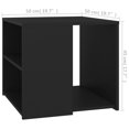thumbnail image 4 of vidaXL Table d'Appoint Noir 50x50x45 cm Bois d'Ingénierie, 4 of 4
