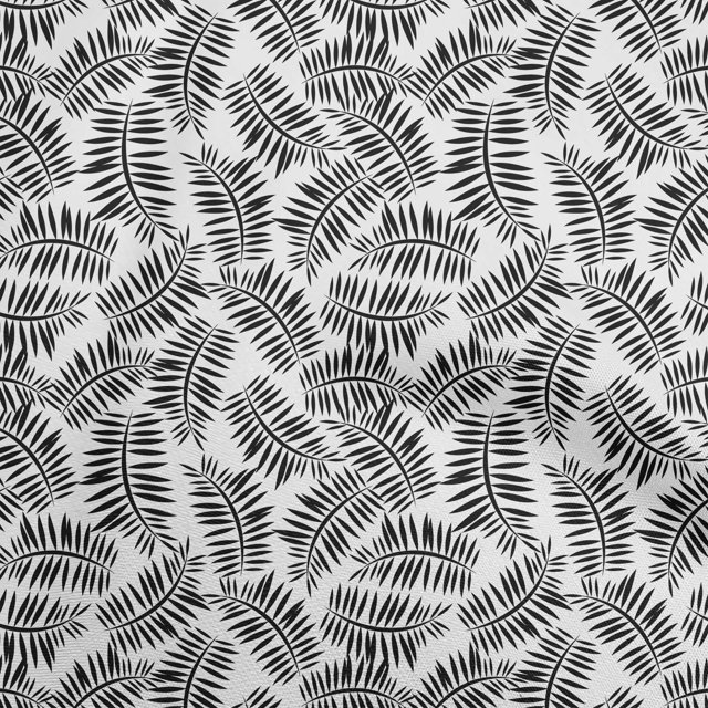 oneOone Cotton Cambric Black Fabric Tropical Craft Projects Decor Fabric Printed By The Yard 56 Inch Wide