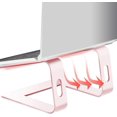 thumbnail image 4 of Laptop Stand Aluminum Laptop Riser Compatible with Apple Mac MacBook Air Pro to Notebook Computer Ergonomic Elevator Holder (Pink), 4 of 7