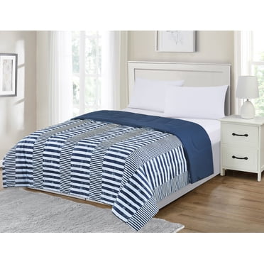 Mainstays Multi Stripe Reversible Comforter D/Q