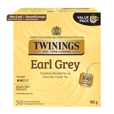 Twinings Earl Grey Black Tea Bags, Fresh & Aromatic, Naturally Caffeinated, 50 Count