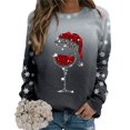 thumbnail image 4 of Chandail Ample à Manches Longues pour Femmes avec Imprimé « Merry Noël », Col Rond, Chandail en Molleton, Grande Veste pour Femmes, Coupe Ajustée, Chandail à Enfiler, Hauts, Chandails en Molleton, Chandails Décontractés à Manches Longues, Chandails d'Entraînement, Blouse Ample, 4 of 8