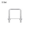 thumbnail image 3 of Unique Bargains Square U-Bolts 5 Sets 57mm Inner Width 80mm Length M8 304 Stainless Steel U Clamp Bolt, 3 of 5