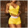 thumbnail image 2 of Birdeem Womens Bow Lace Solid Color Sexy Sling Pajama Set Sexy Lingerie Set, 2 of 12