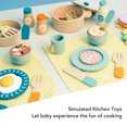 thumbnail image 3 of Wooden Kitchen Utensils Play Set, Wooden Play Food Set  Safe Role Playing  for Kids, 3 of 7