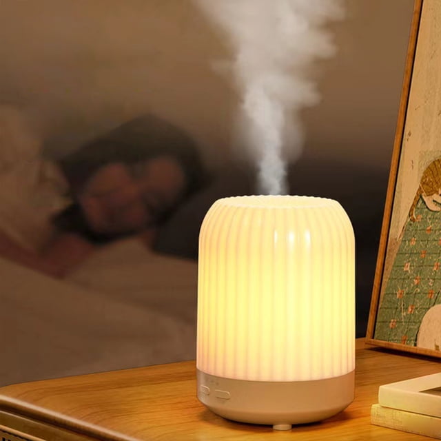 wycnly Home and Kitchen Humidifier for Bedroom Large Room Home Warm Mist Desk Humidifier Oil Diffuser Quiet for Baby Nursery Office Night Light