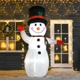 thumbnail image 2 of HOMCOM Extérieur Imperméable Noël Flottant Snowman Gonflable, 2 of 10