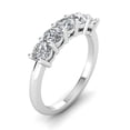 thumbnail image 2 of 1.00ctw Diamond Five Stone Wedding Band in 14k White Gold (G-H, I2), 2 of 2