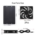 thumbnail image 3 of Heliisoer Solar Panel Chicken House Solar Exhaust Fan Solar Double Fan With Protective Mesh Exhaust Fan Portable Energy, 3 of 7