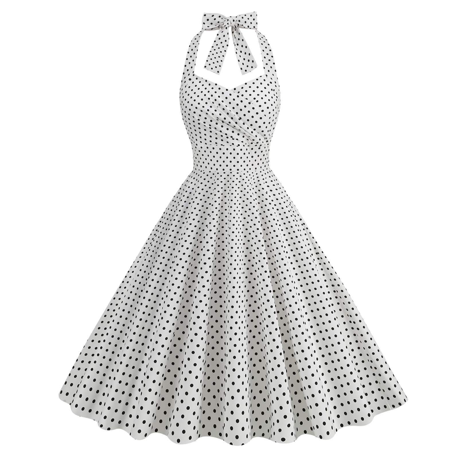 Robe Formelle pour Femmes 2023 Grande Taille Mode Col en V Sans Manches Vintage Imprimée Fête Cocktail Extensible Coupe Évasée Robes Aguichant Costumes d'Halloween pour Femmes en Liquidation