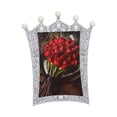 thumbnail image 2 of Cadre Photo Classique en Résine Incrustée de Perles pour la Déco de la Maison avec Objectif Transparent, Montage Mural Ou Présentation sur Table, Fini or et Argent, Ensemble de 3 Tailles, 2 of 6