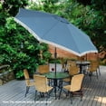 thumbnail image 4 of Gymax Parasol de Patio 9 Pi Parasol de Marché à 2 Niveaux pour Table avec Manivelle Inclinaison à Bouton-Poussoir, 4 of 10