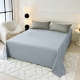 thumbnail image 4 of Solid Color Bed Sheet - Polyester Fabric, Soft Comfortable Washable, Easy Care Fitted Design, Home Decor Bedding, JKODE, 4 of 9