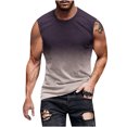 thumbnail image 2 of DPTALR Débardeur Sans Manches Dégradé pour Hommes Imprimé Non Positionné Col Rond T-shirt Sans Manches Décontracté Sport, 2 of 5