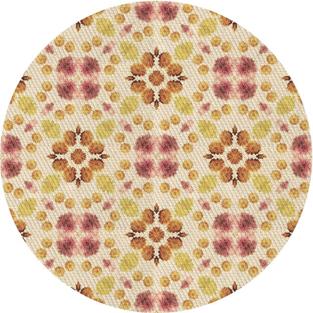 Ahgly Company Tapis Rond Lavable en Machine Intérieur Transitionnel Kaki Or, 3 Pieds Rond