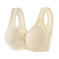 thumbnail image 1 of LOVZFMLL Plus Size Bras for Women Solid Color Comfort Soft Bra No Underwire Front Closure Full Coverage Everyday Bralettes Beige 2XL, 1 of 8