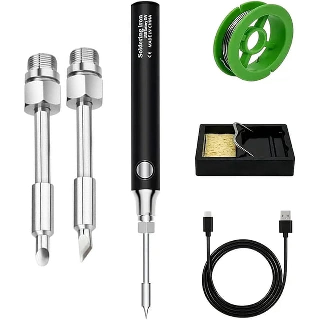 Gkeoshab Fil de Soudage en Aluminium Crayon de Soudage Rechargeable Soudage / 1100 MAh Mini Ensemble de Soudage Rechargeable USB Crayon de Soudage / 3 Modes 10 W Température Réglable Ensemble de Soudage pour Bricolage E