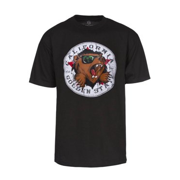 Men's California Cool Bear Black Short-Sleeve T-Shirt - 3X-Large