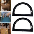 thumbnail image 3 of serony 2Pcs Women Purse Handles Belt Replacement DIY Handmade for Tote Purse Making black D shape, 3 of 9