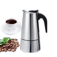 thumbnail image 4 of Cafetière Moka, Poignée Ergonomique en Acier Inoxydable pour Bureau, 4 of 8