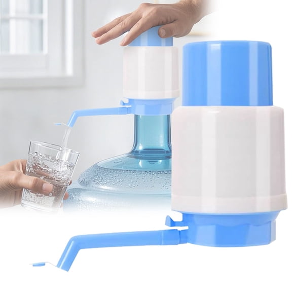 Portable Manual Water Pump for 5 Gallon Bottle, Blue Water Jug Dispenser Bottle Pump Drinking Water Pump, Hand Press Water Cooler Dispenser for 2-6 Gallon, for Outdoors&Indoors