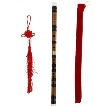 1 Set Chinese Style Bamboo Flute Kids Adults Flute with Chinese Knot for Beginner