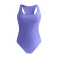 thumbnail image 4 of Women's Athletic Racerback Swimsuit - Color Block Boyleg Bathing Suit - Removable Padding - Nylon/Spandex - S-XXL - Lap Swimming, 4 of 4