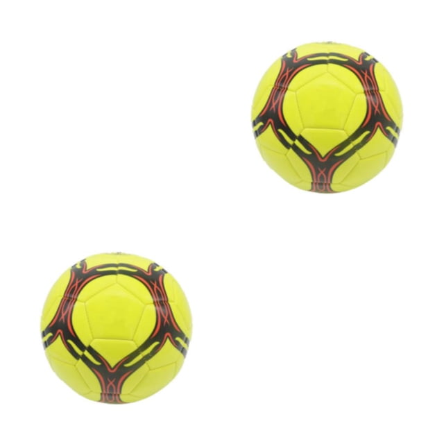 Thinsony Ballon de Soccer Officiel Portable - Grand Champ d'Application pour Jeux Ballon en PVC Largement Utilisé Soccer Soccer Officiel le Plus Récent Jaune type 5 2Ensemble