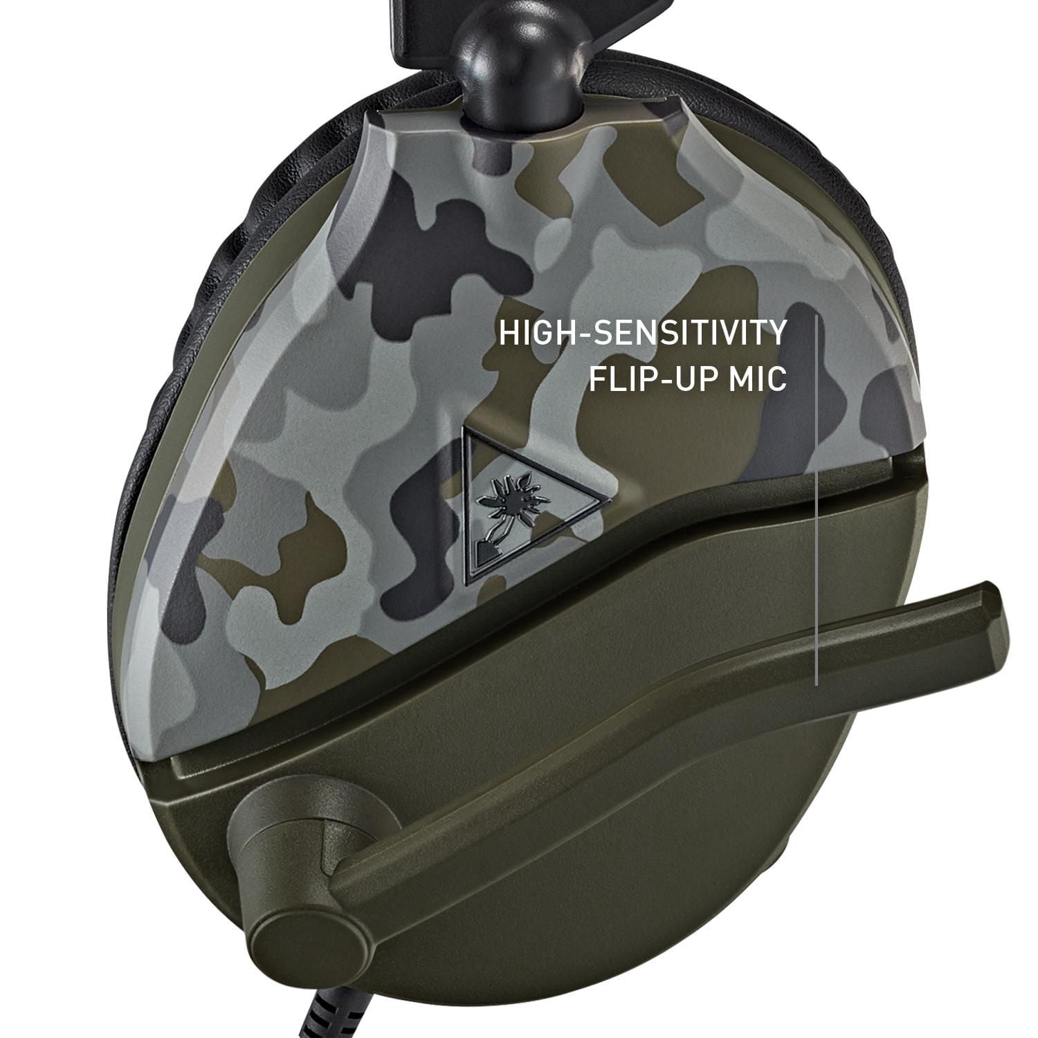 Turtle Beach® Recon 70 Green Camo Gaming Headset PS4™ Pro, PS4™ & PS5™ | Xbox One & Xbox Series X|S | Mobile