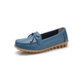 thumbnail image 3 of MAWCLOS Ladies Moccasins Comfort Nursing Shoes Slip On Resistant Loafers Bow Work Boat Shoe Light Blue 6, 3 of 7