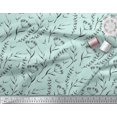 thumbnail image 2 of Soimoi Green Moss Georgette Fabric Flower Leaves Print Fabric by the Yard 44 Inch Wide, 2 of 3