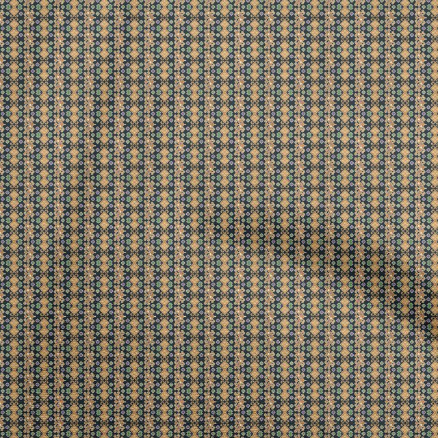 oneOone Rayon Black Fabric Asian Kilim Sewing Craft Projects Fabric Prints By Yard 56 Inch Wide