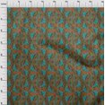 thumbnail image 3 of oneOone Polyester Lycra Fabric Leaves & Floral Block Print Fabric BTY 56 Inch Wide, 3 of 4