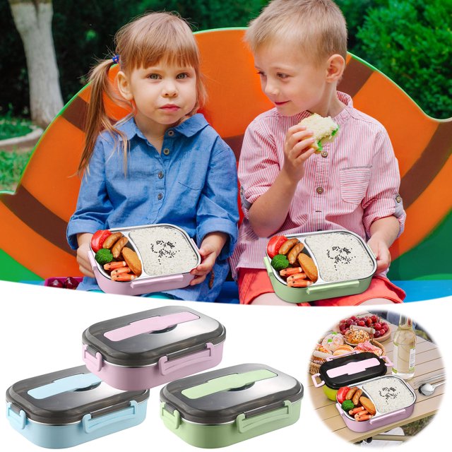 Vaidha Lunch Box 304 Stainless Steel Compartment Lunch Box Thickened Insulation Heating Fast Food Box Students Work Travellers Lunch Box