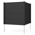 thumbnail image 1 of Gymax 48'' W x 48'' H Outdoor Privacy Fence Screen 2 Panels Air Conditioner Fence Black, 1 of 3