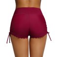 thumbnail image 4 of Women's High Waist Swim Shorts Side Drawstring Tummy Control Swimsuits Bottoms, 4 of 7