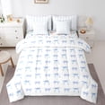 thumbnail image 1 of Erosebridal Cute Ribbon Bedding Sets Full Size, Kawaii Bow-tie Comforter Sets with Sheets, Teens Princess Decor, Reversible 7pcs, 1 of 1
