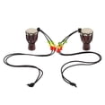 thumbnail image 1 of ziyahi Mini Batteur Classique en Bois Djembe Percussion Tambour à Main Africain Pendentif, 1 of 9