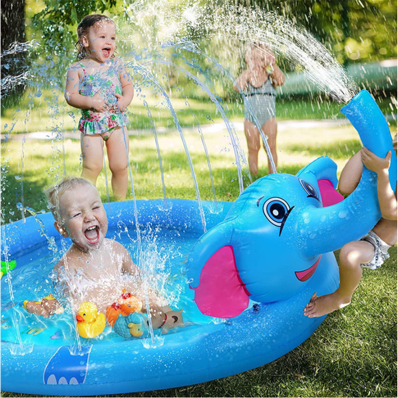 Splash Tapis d'Éclaboussures pour Enfants, Tapis de Jeu Arroseur 68 Pieds' Piscine pour Enfants Gonflable Piscine de Natation Pataugeoire Jouets d'Eau d'Été pour l'Extérieur Grand Tapis d'Éclaboussures pour Tout-Petits 1-12 Ans Bébés Garçons Filles