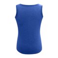 thumbnail image 5 of MIASHUI Women Sleeveless Tanks Top Casual Round Neck Splice Button Basic Tops,Blue,S, 5 of 5