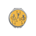 thumbnail image 1 of Miroir Compact Rond Portable de Poche en Verre Squelettes d'Halloween, 1 of 3