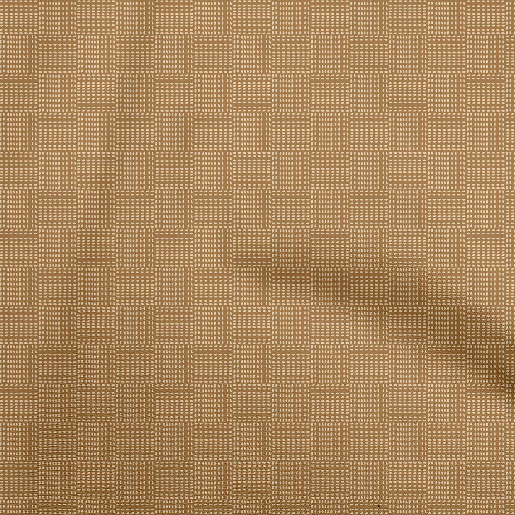 oneOone Cotton Flex Dark Mustard Fabric Geometric Fabric For Sewing Printed Craft Fabric By The Yard 40 Inch Wide