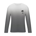 thumbnail image 4 of RXIRUCGD T-Shirt à Col Rond pour Hommes, Décontracté, Mode, Imprimé, Manches Courtes, Chandail, Gris, Taille : TG, 4 of 5