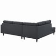 thumbnail image 3 of Modway Empress Sectionnel 2 Pcs en Tissu Rembourré Orienté vers la Gauche, Gris, 3 of 9