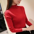 thumbnail image 2 of Pull à Manches Longues pour Femmes en Tricot Fin Automne Hiver Pull à Manches Longues, 2 of 5