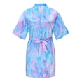 thumbnail image 2 of Sunnyoo Toddler Girl's Bathrobe Sleepwear Kimono Robe Kids Knee-Length Night Robe Loungewear, 2 of 8