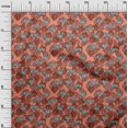 thumbnail image 3 of oneOone Georgette Viscose Orange Fabric Tropical Craft Projects Decor Fabric Printed By The Yard 42 Inch Wide, 3 of 5