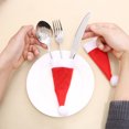 thumbnail image 4 of Oleegame 1PC Stainless Steel Cutlery Set Tool Christmas Set Christmas Fork 11PCS Hat Tableware Decorative Storage Home Decor Red, 4 of 8