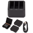 thumbnail image 3 of Battery Charger Kit, Battery And Triple USB Charger Multiple Circuit Protection ABS Fireproof Portable With LED Indicator For  OSMO Action Camera, 3 of 8